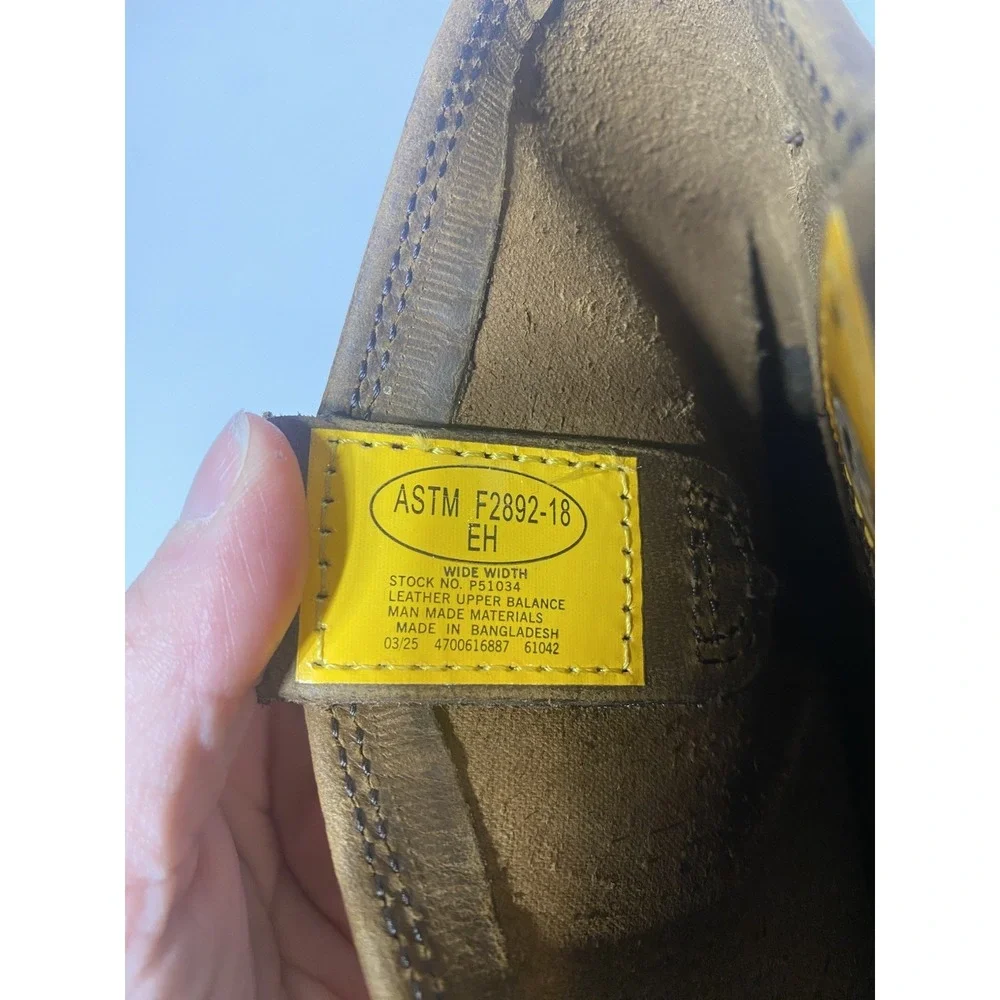 Caterpillar Men's Drawbar Pull-On Work Boots Soft Toe Size 8.5 NWT Brown Leather